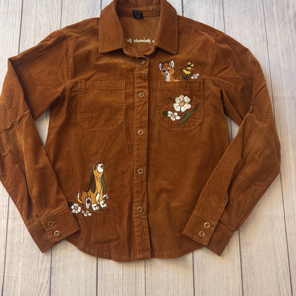 Her Universe Disney The Fox And The Hound Always Be Friends Corduroy Shacket S